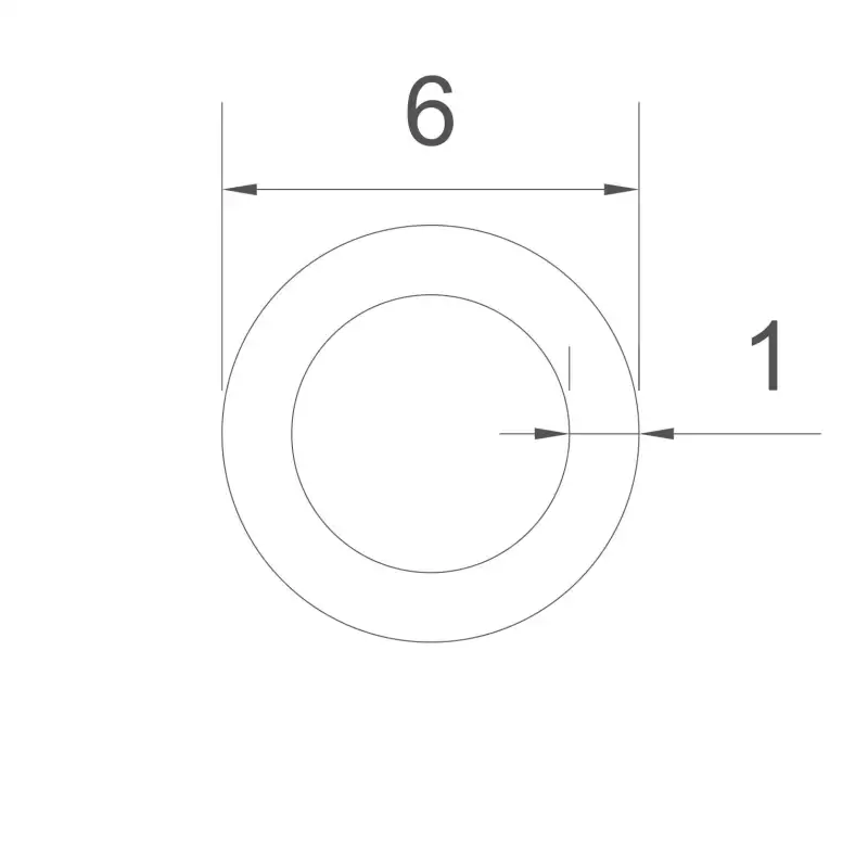 Tube en cuivre 6x1mm