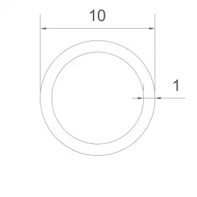 Tube en cuivre 10x1mm