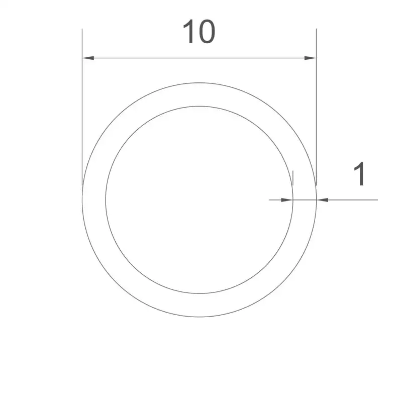 Tube en cuivre 10x1mm