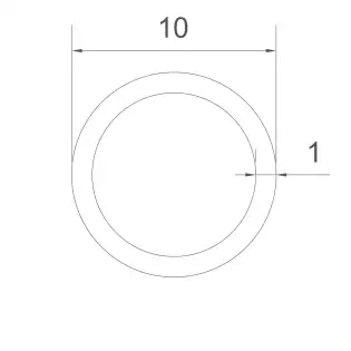 Tube en cuivre 10x1mm