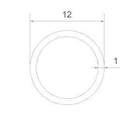 Tube en cuivre 12x1mm