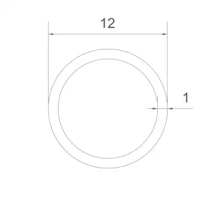 Tube en cuivre 12x1mm