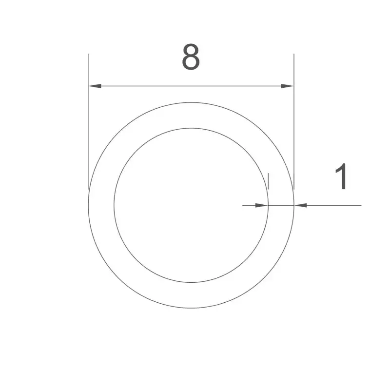 Tube en cuivre 8x1mm