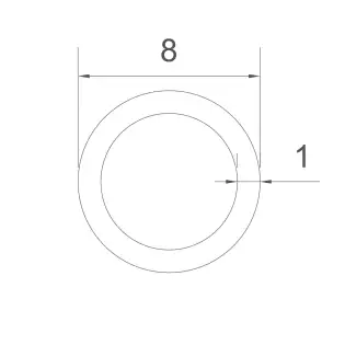 Tube en cuivre 8x1mm