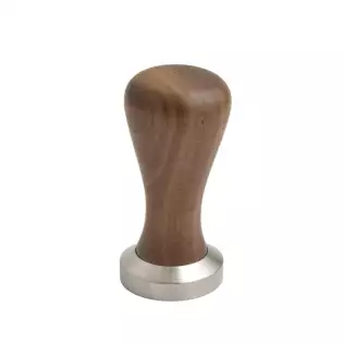 Arrarex Caravel stainless tamper with walnut handle