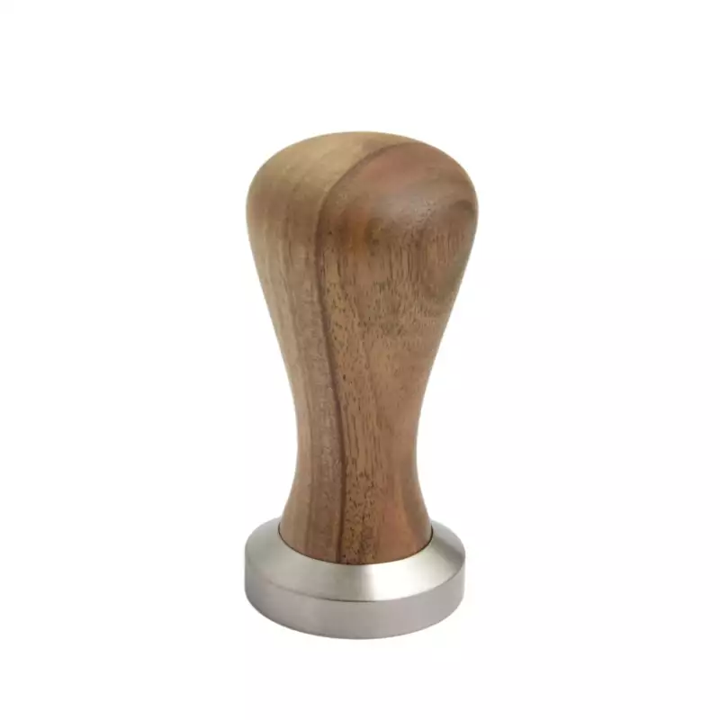 Arrarex Caravel stainless tamper with black wooden handle