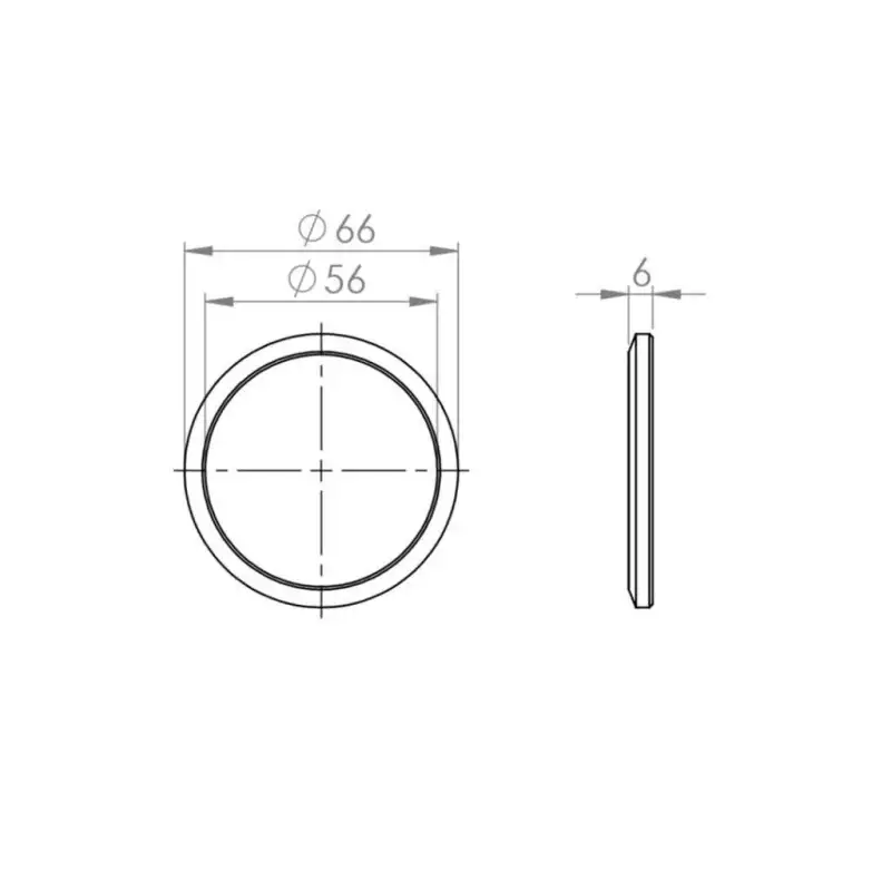 Joint porte-filtre conique 66x56x6mm