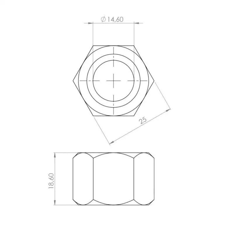 Brass nut 1/2for 14mm welding cap