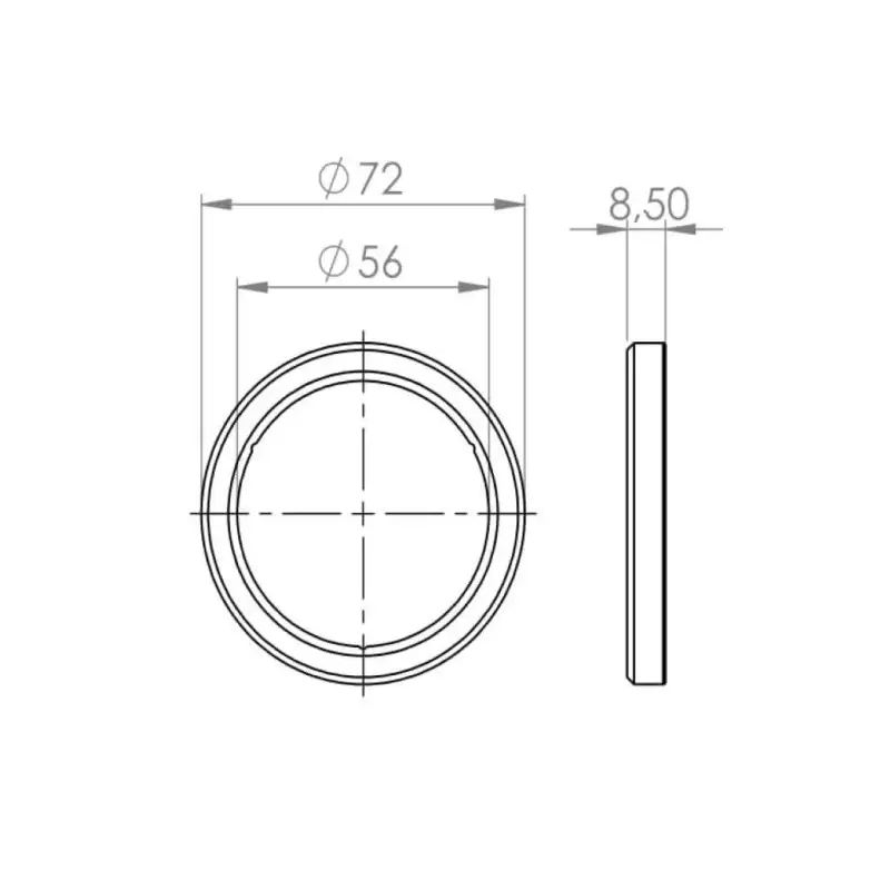 Filterholder gasket 72X56X8,5mm