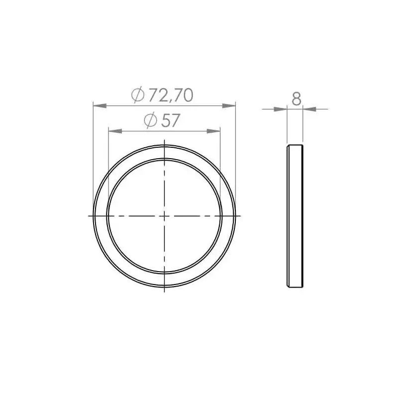 Joint porte-filtre 72,5x57x8 mm