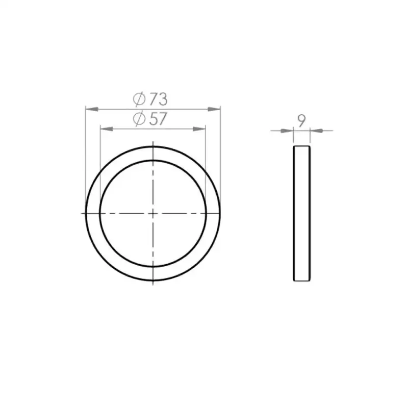 Portafilter gasket 73x57x9mm red silicone